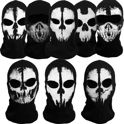 Tactical Balaclava Skeleton Ghost Skull Full Face Mask Windproof Ski Halloween $9.99