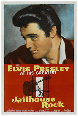 #ad Jailhouse Rock Elvis Presley 1957 Movie Poster US Version #2 $10.99