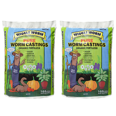 #ad WIGGLE WORM Soil Builder Earthworm Castings Organic Fertilizer 15 lb. 2 Pack $41.99