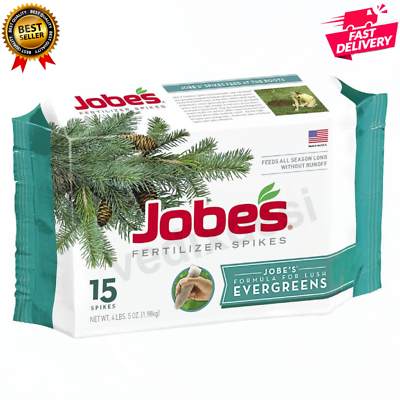 Jobes Fertilizer Spikes for Beautiful Evergreen Trees amp; Shrubs 15 Spikes $10.49