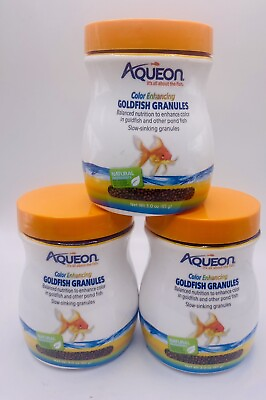 #ad Aqueon Color Enhancing Goldfish Granules 3 oz 3 Pack EXP 06 2025 $15.99