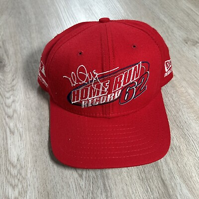 #ad Vintage New Era 1998 Mark McGwire St Louis Cardinals Hat Snapback MLB Red Cap $25.00