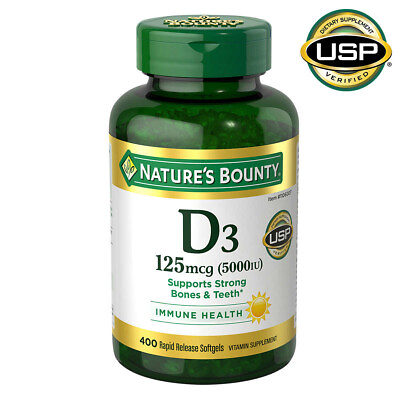#ad Nature’s Bounty Vitamin D3 125 mcg Immune Suppliments 400 Softgels exp 2027 02 $19.80
