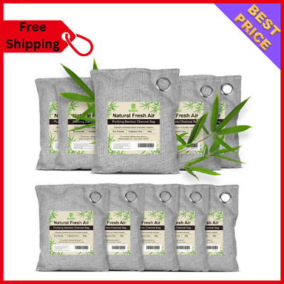 #ad 10 Pack Bamboo Charcoal Nature Fresh Air Purifying Bags Activated Charcoal Bags $25.99