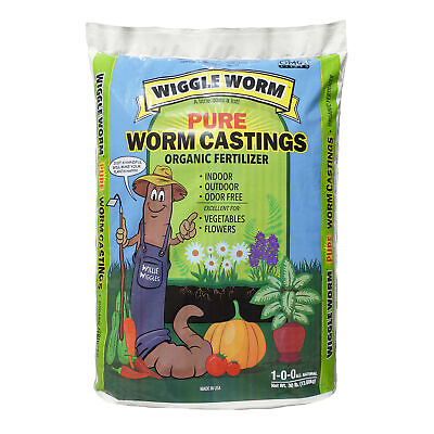 #ad #ad Wiggle Worm 100% Pure Organic Worm Castings Organic Fertilizer 30lbs 2 Pack $68.15