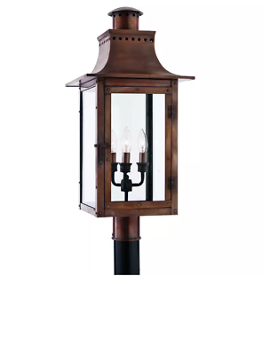 #ad Quoizel Chalmers 3 Light 26quot; Tall Post Lantern with Clear Glass Model: CM9012AC $699.99