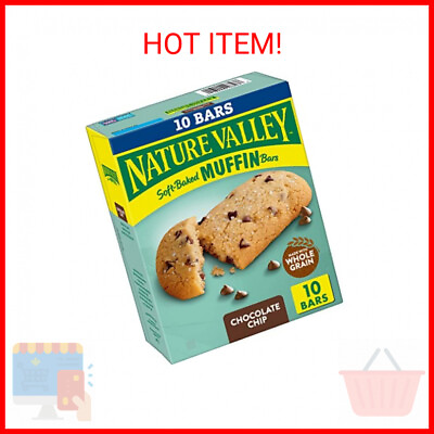 #ad Nature Valley Soft Baked Muffin Bars Chocolate Chip Snack Bars 10 ct $10.24