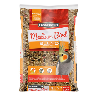 #ad Pennington Medium Bird Everyday Blend Bird Food for Cockatiels 3 Lb Bag $8.58