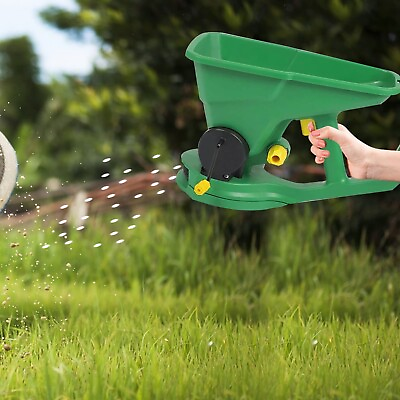 #ad Lawn Seeds Spreader Handheld Fertilizer spreaders for lawns Portable Grass ... $63.47