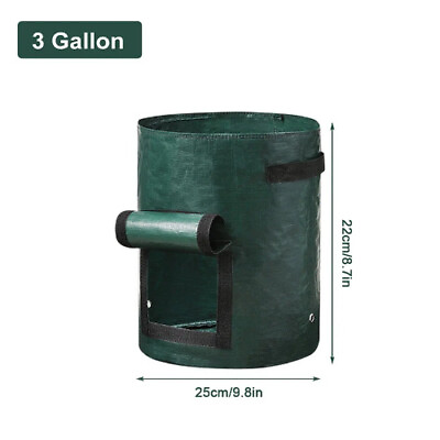 #ad 3 5 7 10 Gallon Growing Bags Grow Bags with Handle Thicken Pot Growing Bag $75.58
