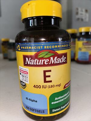 #ad Nature Made Vitamin E 180 mg 400 IU dl Alpha Softgels Dietary 300 Count $16.49
