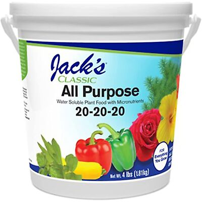 #ad J R Peters Inc 52064 Jacks Classic 20 20 20 All Purpose Fertilizer 4 Pound $36.23