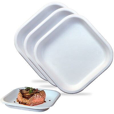 #ad 7 Inch Square Paper Plates 100 Pcs Heavy Duty Eco Friendly Compostable Plates $49.99