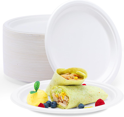 #ad Heavy Duty Paper Plates 125 Pack 10 Inch Compostable Plates Paper Plates Disp $27.49