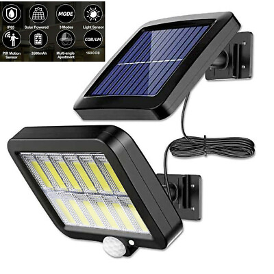 9000LM Outdoor Commercial Solar Street LED Light Dusk to Dawn Motion Sensor Lamp $16.63