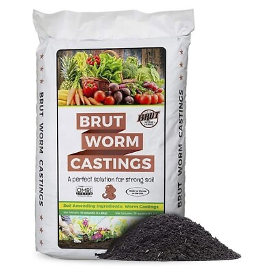 #ad 30 lb. Bag of All Natural Organic Worm Castings for Soil Enrichment $43.26