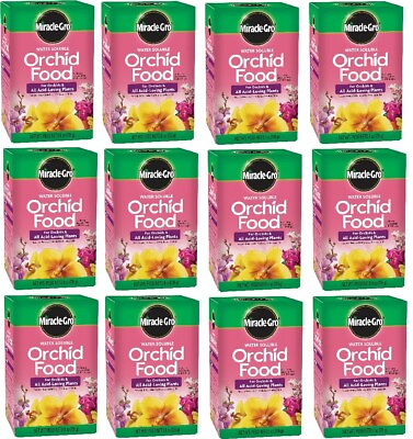 #ad Miracle Gro 1001991 8 oz Water Soluble Orchid Food Fertilizer Pack of 12 $87.89