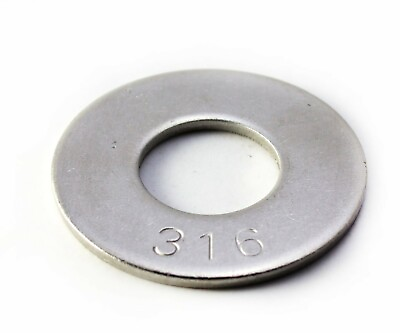 Flat Washer 316 Stainless Steel choose size #10 1 4 5 16 3 8 1 2 $187.82