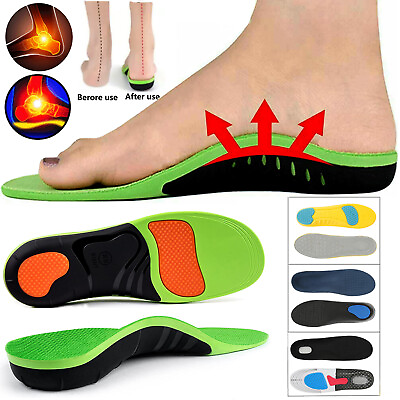 #ad 2x Orthotic Shoes Insoles Plantar Fasciitis Inserts Flat Feet High Arch Support $5.69