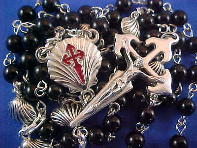 #ad ST JAMES CRUSADER Santiago de Compostela Rosary Saint Shell Custom Handmade $40.54