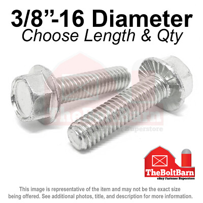 3 8quot; 16 Stainless Steel Serrated Hex Flange Screws Bolts Pick Length amp; Qty $638.37