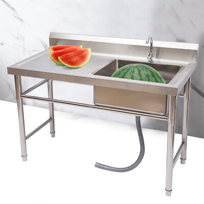 Commercial Kitchen Sink Stainless Kitchen Catering Prep Table 1 Compartment $280.00