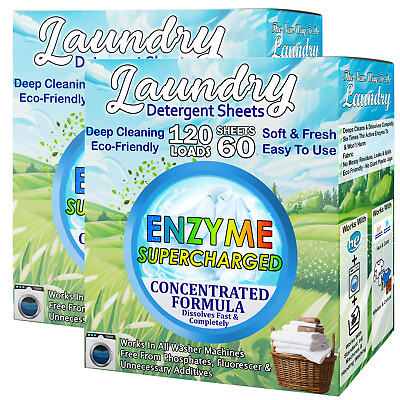 #ad #ad Laundry Detergent Sheets 240 Loads Eco Hypoallergenic amp; Enzyme Washing Sheets $10.46