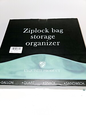 #ad Bamboo Ziplock Bag Storage Organizer Storage Bag Kitchen Bag Dispenser forDrawer $15.99