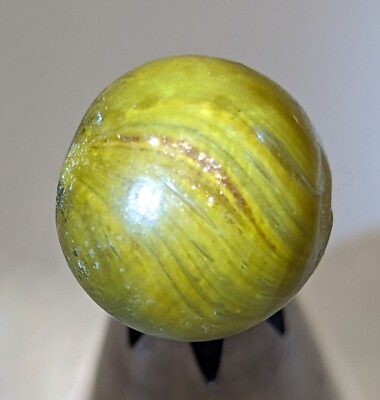 #ad Vintage German Handmade Onionskin Lutz Marble Glass Antique .7quot; $54.00