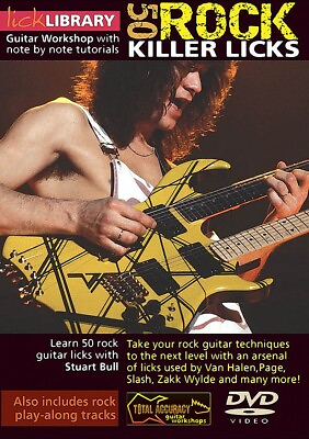 #ad LickLibrary 50 ROCK KILLER LICKS Guitar Lesson DVD With Stuart Bull $19.95