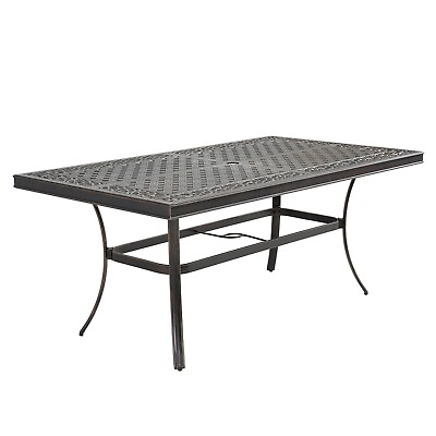 #ad #ad Clihome Outdoor Patio Rectangle Table Cast Aluminum Table $449.50