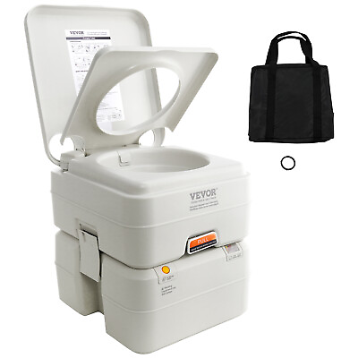 #ad VEVOR Portable Toilet Flush Travel Camping 5.3 Gal Commode Potty with Carry Bag $87.99