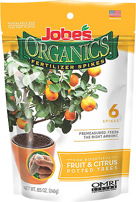#ad #ad 6 x Fertilizer Spikes Fruit and Citrus Slow Release Apple Orange Lemon Trees $18.99