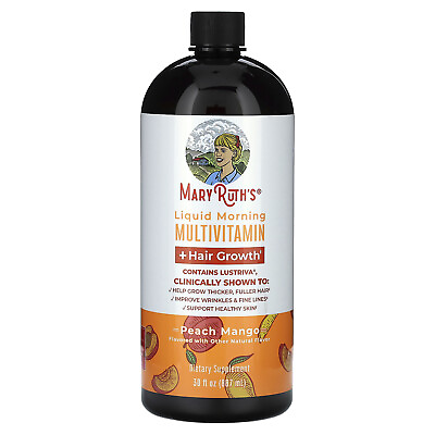 #ad Liquid Morning Multivitamin Hair Growth Peach Mango 30 fl oz 887 ml $74.95