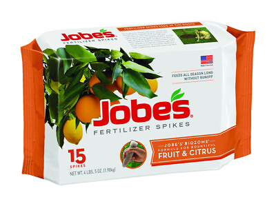 #ad Jobe#x27;s Fertilizer Spikes For Fruit and Citrus Trees 15 pk $19.99