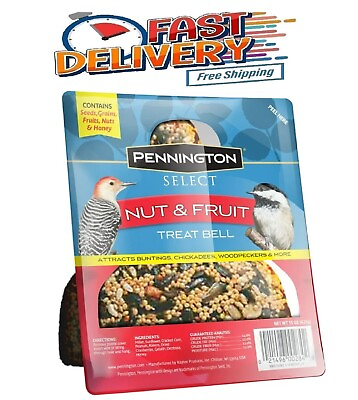 #ad Pennington Nut and Fruit Treat Bell Wild Bird Feed and Seed 15 oz $5.80