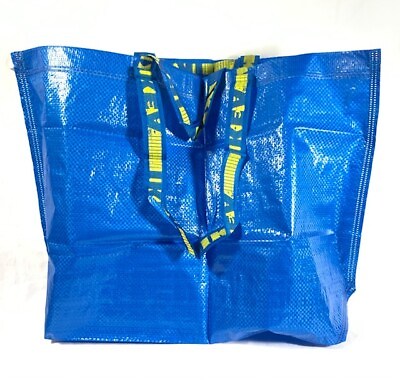#ad #ad Lot of 10 IKEA Medium Reusable Eco Bags Shopping Laundry Tote Travel Bag FRAKTA $21.79