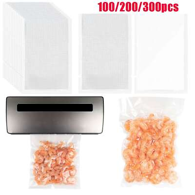 #ad #ad 100 200 300Pcs Vacuum Sealer Bags Food Saver Sealing Machine Kitchen Bag 3quot;x4.7quot; $7.10