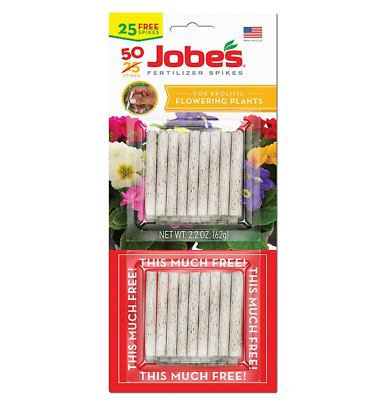 #ad Flowering Plant Fertilizer Spikes 10 10 4 1 Pack Multicolor Jobe#x27;s 05231T NEW $6.99