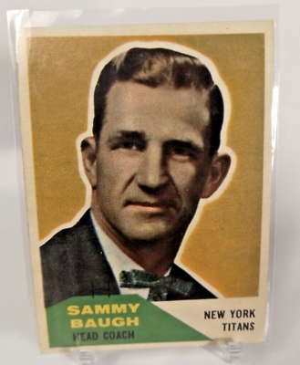 #ad 1960 Fleer #20 Sammy Baugh NY Titans Excellent $13.50