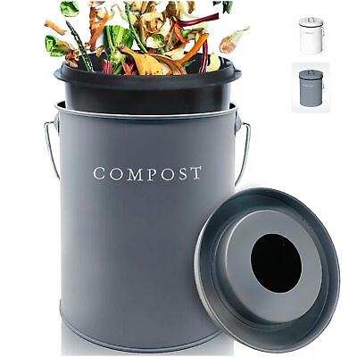 #ad Kitchen Compost Bin for Countertop amp; Indoor Use Odorless Composting Bin wit... $48.85