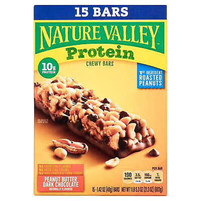 #ad Nature Valley Chewy Granola Bars Protein Peanut Butter Dark Chocolate 15 Bars $15.00