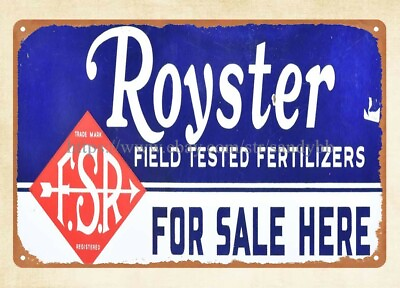 #ad #ad Royster Field Tested Fertilizers Sold Here metal tin sign garage home decor $18.95
