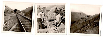 #ad 11218 3 Fotos* Bergbau Braunkohle Erdrutsch 1962 EUR 9.90