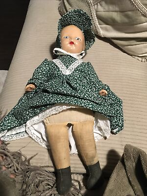 Antique Compostion Fabric Body Doll 18” $40.00