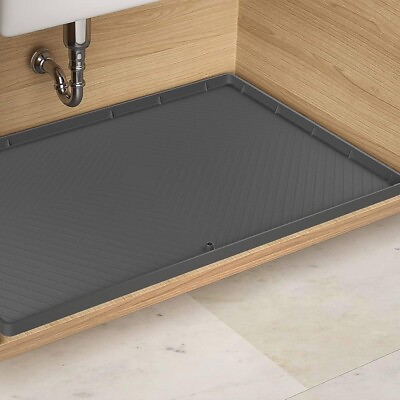 #ad #ad Under Kitchen Sink Mat with Towel Set 34”x22”x1” Black $25.95