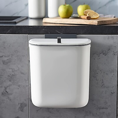 #ad ELPHECO Kitchen Compost Bin 9.5 Litre Hanging Trash Can with Lid Kitchen Cabin $66.87