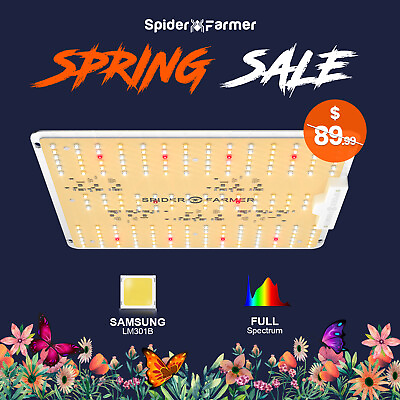 #ad Spider Farmer SF1000D LED Grow Light Full Spectrum Samsung For Indoor Veg Bloom $73.99