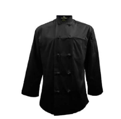 Natural Uniforms Knot Button Chef Coat with Thermometer Pocket Kitchen Uniform $19.99