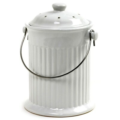 Norpro #93 Ceramic Compost Crock White 1 Gallon $59.99